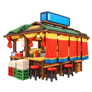 3D-style illustration inspired by the city photo — Shinkiro