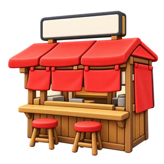 Imagined yatai icon; exterior reference unavailable — Nonkiya