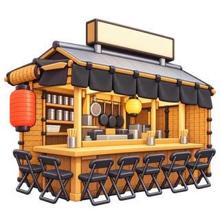 市の写真を参考にした3D風イラスト — Koryu