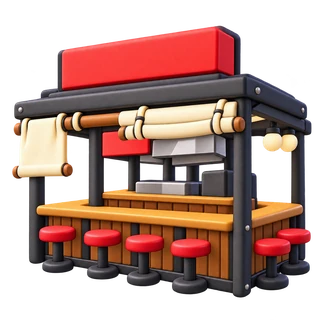 市の写真を参考にした3D風イラスト — Nakasu Juban