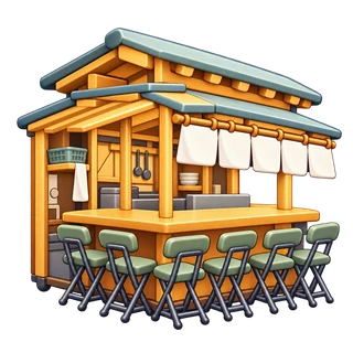 市の写真を参考にした3D風イラスト — Hitotsu Yane no Shita
